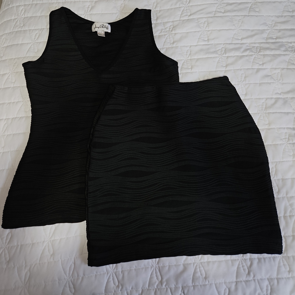Joseph Ribkoff Black Mini Pencil Skirt Set